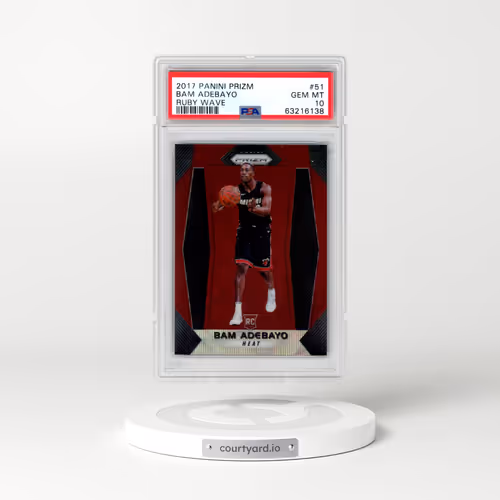 2017 Panini Prizm #51 Bam Adebayo - Ruby Wave (PSA 10 GEM MINT)