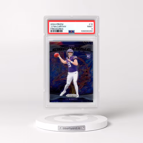 2024 Panini Prizm Fireworks #18 JJ McCarthy (PSA 9 MINT)