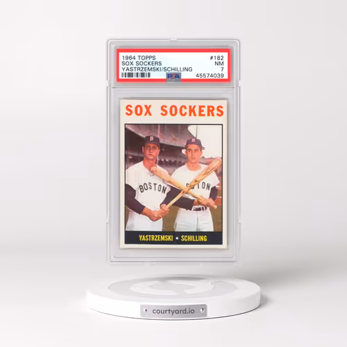 1964 Topps #182 Sox Sockers - Yastrzemski/Schilling (PSA 7 NM)