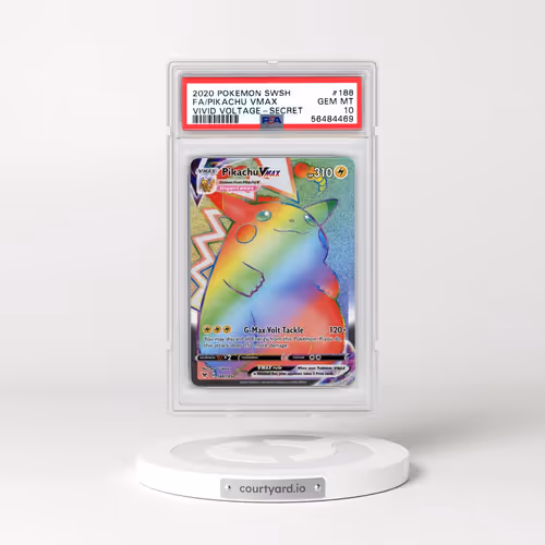 2020 Pokémon Sword & Shield Vivid Voltage #188 Pikachu Vmax - Full Art Secret (PSA 10 GEM MINT)