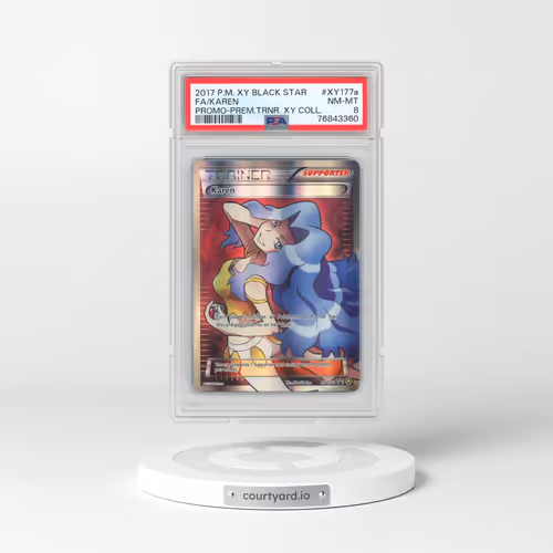 2017 Pokémon XY Black Star Promo #XY177a Karen - Full Art Premium Trainer XY Collection (PSA 8 NM-MT)