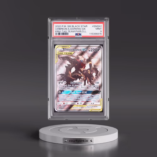 2020 Pokémon SM Black Star Promo #SM241 Umbreon & Darkrai GX - Holo Tag Team Powers Collection (PSA