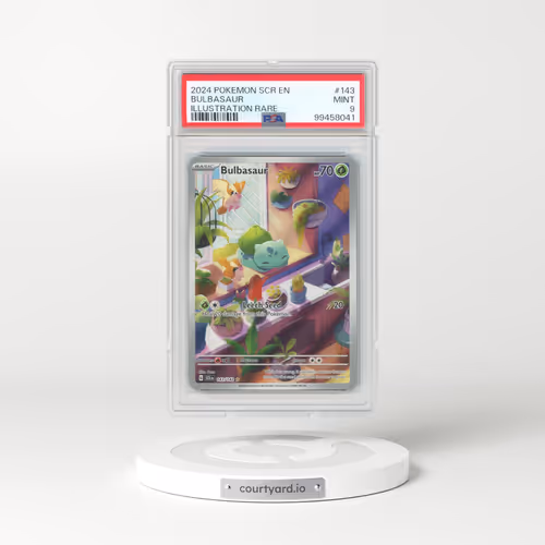 2024 Pokémon Scr EN-Stellar Crown #143 Bulbasaur - Illustration Rare (PSA 9 MINT)