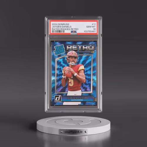 2024 Panini Donruss Rated Rookies Retro #11 Jayden Daniels (PSA 10 GEM MINT)