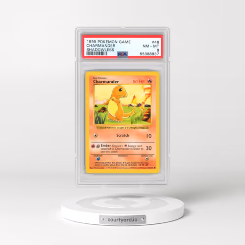 1999 Pokémon Game #46 Charmander - Shadowless (PSA 8 NM-MT)