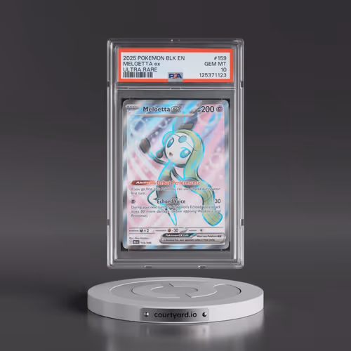 2025 Pokémon Blk EN-Black Bolt #159 Meloetta EX - Holo Ultra Rare (PSA 10 GEM MINT)