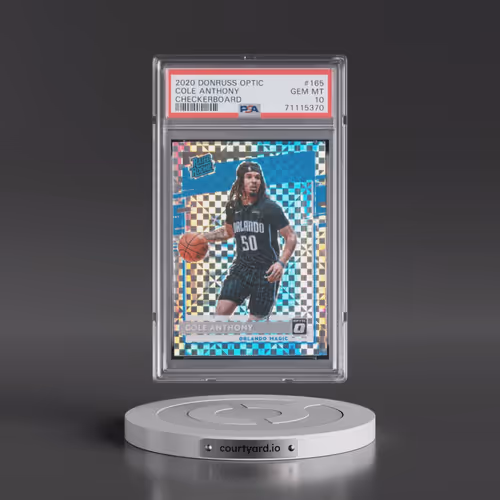 2020 Panini Donruss Optic #165 Cole Anthony - Checkerboard (PSA 10 GEM MINT)