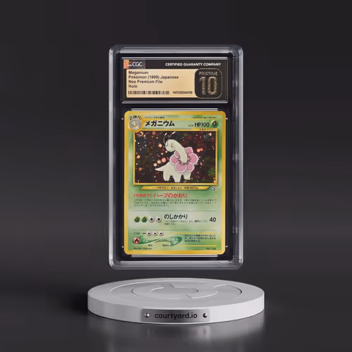 1999 Neo Premium File Meganium - No Rarity - Holo (CGC 10 PRISTINE)