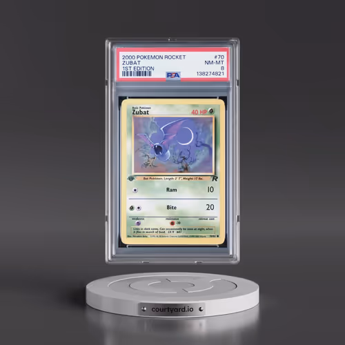 2000 Pokémon Rocket #70 Zubat - 1st Edition (PSA 8 NM-MT)