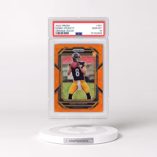 2022 Panini Prizm #301 Kenny Pickett - Orange Wave (PSA 10 GEM MINT)