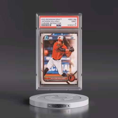 2022 Bowman Draft #BDC168 Jackson Holliday - Chrome-Refractor (PSA 9 MINT)