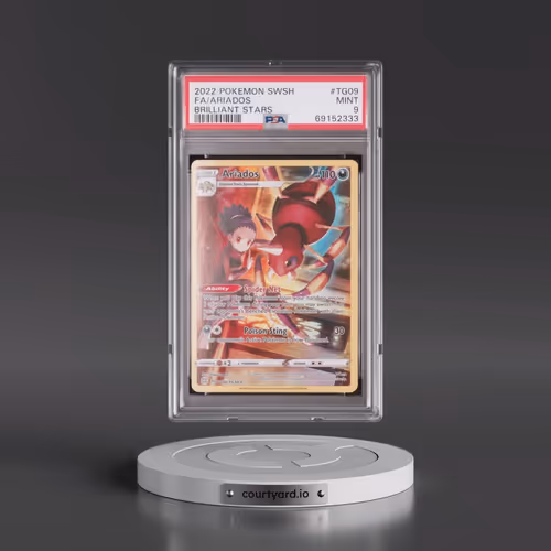2022 Pokémon Sword & Shield Brilliant Stars #TG09 Ariados - Full Art (PSA 9 MINT)