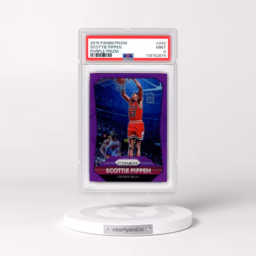 2015 Panini Prizm #242 Scottie Pippen - Purple Prizm (PSA 9 MINT)