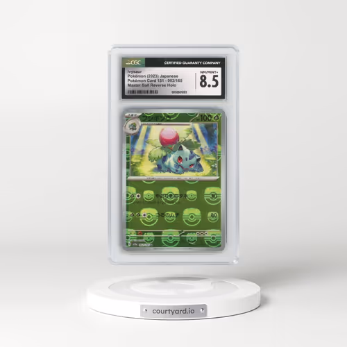 2023 Pokémon Card 151 #002/165 Ivysaur - Reverse Holo Master Ball (CGC 8.5 NM-MT+)