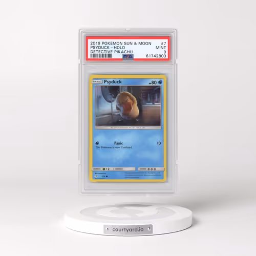 2019 Pokémon Sun & Moon Detective Pikachu #7 Psyduck - Holo (PSA 9 MINT)
