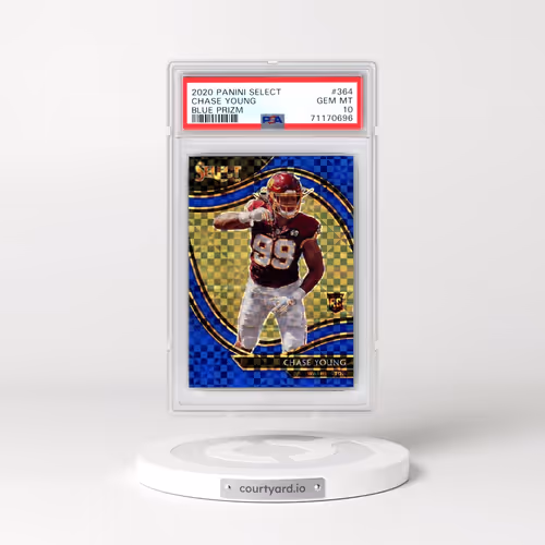 2020 Panini Select #364 Chase Young - Blue Prizm (PSA 10 GEM MINT)