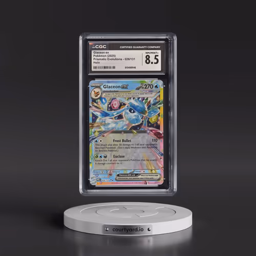 2024 Prismatic Evolutions - PRE EN #026/131 Glaceon ex - Holo (CGC 8.5 NM-MT+)