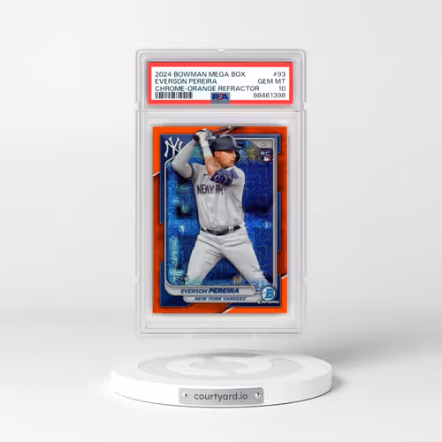 2024 Bowman Mega Box Chrome #93 Everson Pereira - Orange Refractor (PSA 10 GEM MINT)