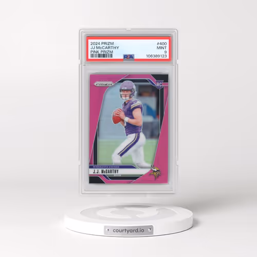 2024 Panini Prizm #400 JJ McCarthy - Pink Prizm (PSA 9 MINT)