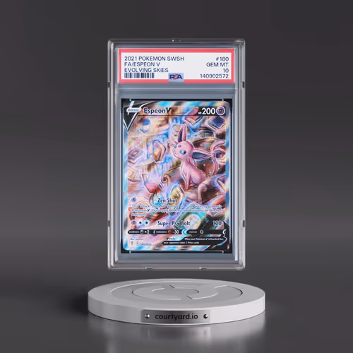 2021 Pokémon Sword & Shield Evolving Skies #180 Espeon V - Holo Full Art (PSA 10 GEM MINT)