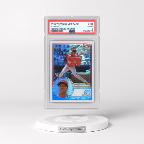 2018 Topps Silver Pack 1983 Chrome Promo #134 Juan Soto (PSA 9 MINT)