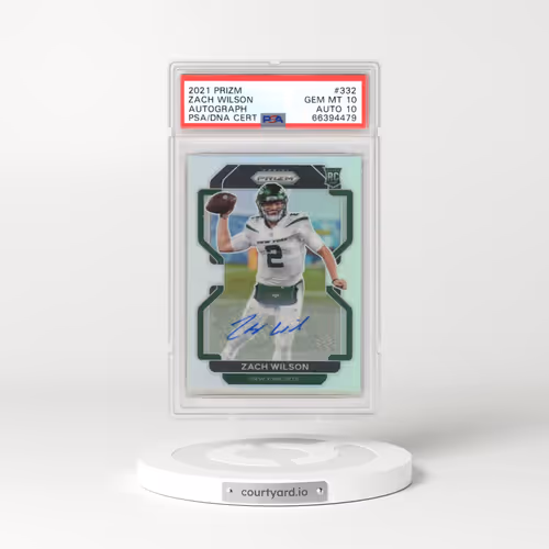 2021 Panini Prizm #332 Zach Wilson - Autograph (PSA 10 GEM MINT)