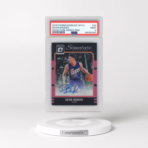 2016 Panini Donruss Optic Signature Series #48 Devin Booker - Pink (PSA 9 MINT)