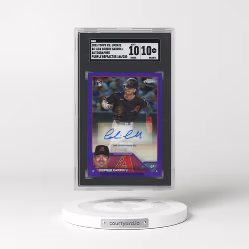 2023 Topps Chrome Update #AC-CCA Corbin Carroll - Auto. Purple Ref. (SGC 10 GEM MINT)