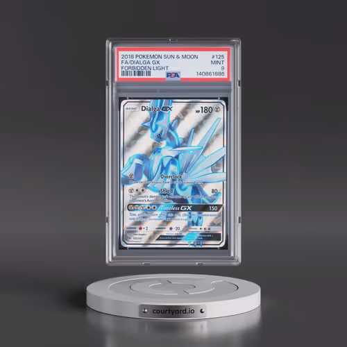 2018 Pokémon Sun & Moon Forbidden Light #125 Dialga GX - Holo Full Art (PSA 9 MINT)