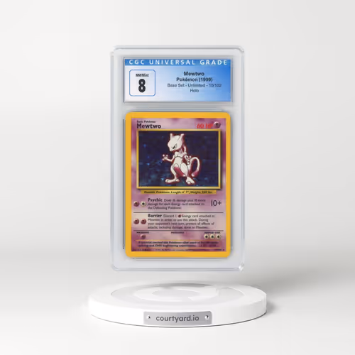 1999 Base Set #10/102 Mewtwo - Holo (CGC 8 NM-MT)