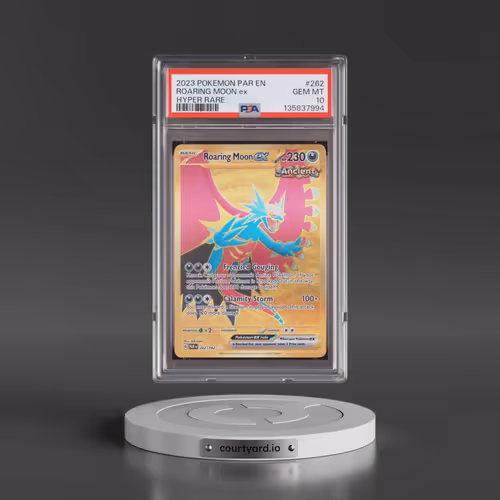 2023 Pokémon Par EN-Paradox Rift #262 Roaring Moon EX - Holo Hyper Rare (PSA 10 GEM MINT)