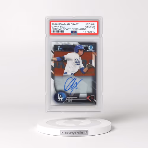 2016 Bowman Draft Chrome Draft Picks Autographs #CDAGL Gavin Lux (PSA 10 GEM MINT)