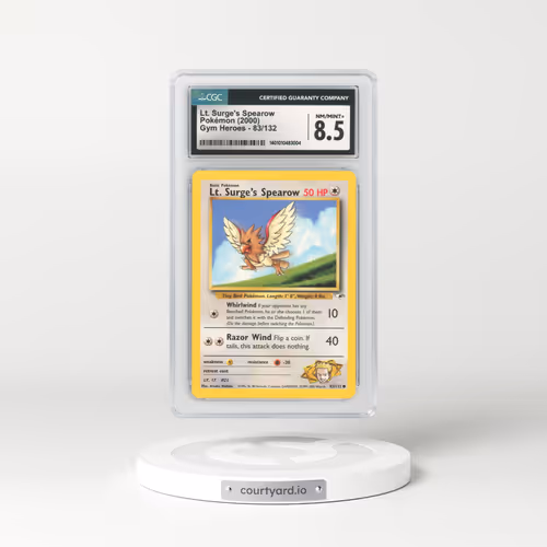 2000 Gym Heroes #83 Lt. Surge's Spearow (CGC 8.5 NM-MT+)