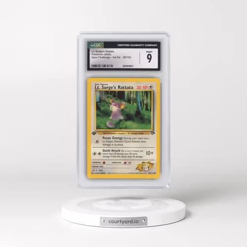 2000 Gym Challenge #85/132 Lt. Surge's Rattata - 1st Edition 1st Edition (CGC 9 MINT)