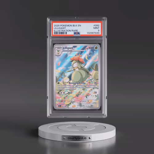 2025 Pokémon Blk EN-Black Bolt #092 Lilligant - Illustration Rare (PSA 9 MINT)