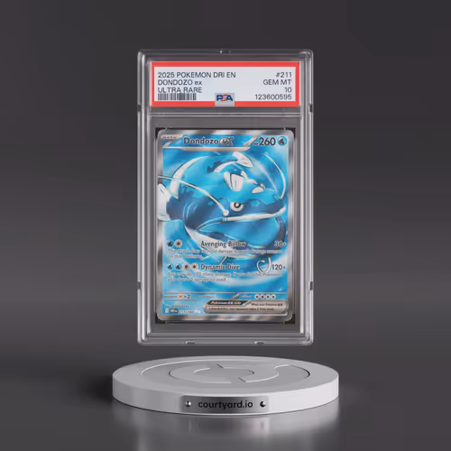 2025 Pokémon Dri EN-Destined Rivals #211 Dondozo EX - Holo Ultra Rare (PSA 10 GEM MINT)