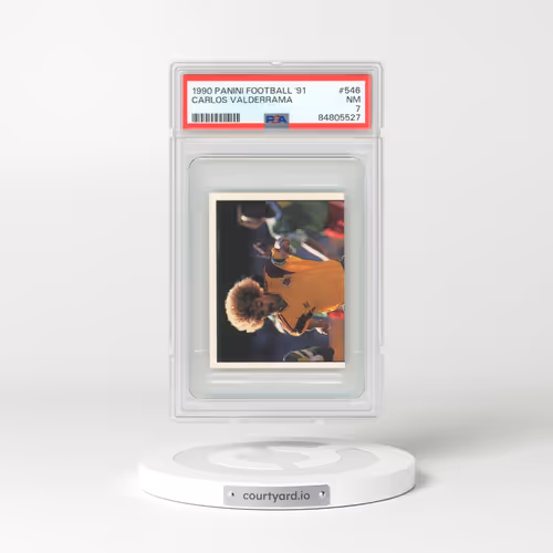 1990 Panini Football '91 #546 Carlos Valderrama (PSA 7 NM)