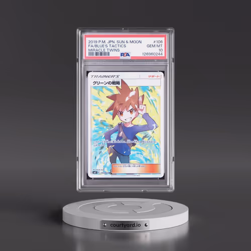 2019 Pokémon Sun & Moon Miracle Twins #106 Blue's Tactics - Full Art (PSA 10 GEM MINT)