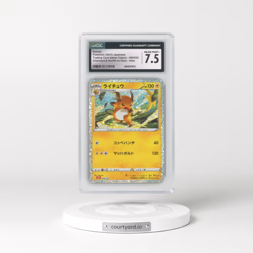 2023 Trading Card Game Classic - CLF, CLL, CLK #009/032 Raichu - Holo Charizard & Ho-Oh ex Deck - CLL (CGC 7.5 NM+)