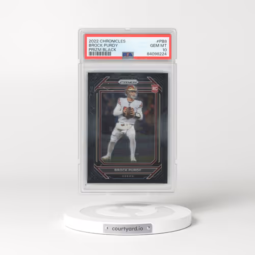 2022 Panini Chronicles Prizm Black #PB8 Brock Purdy (PSA 10 GEM MINT)