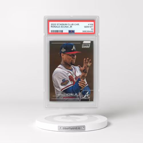 2022 Topps Stadium Club Chrome #108 Ronald Acuna Jr (PSA 10 GEM MINT)