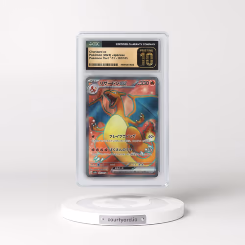 2023 Pokémon Card 151 #185/165 Charizard ex - Super Rare Holo (CGC 10 PRISTINE)