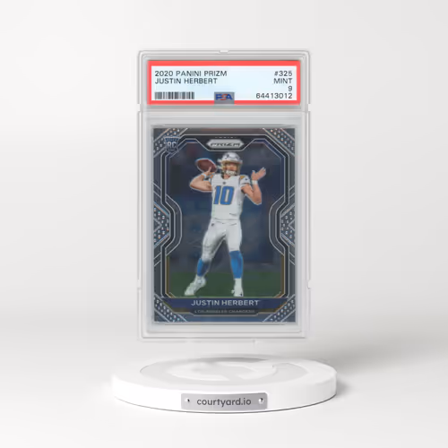 2020 Panini Prizm #325 Justin Herbert (PSA 9 MINT)