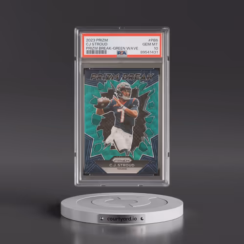 2023 Panini Prizm Prizm Break #PB6 CJ Stroud - Green Wave (PSA 10 GEM MINT)