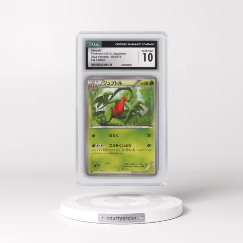 2014 Gaia Volcano - XY5 (Yellow) #004/070 Grovyle - 1st Edition (CGC 10 GEM MINT)