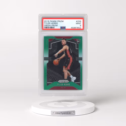 2019 Panini Prizm #259 Tyler Herro - Green Prizm (PSA 9 MINT)