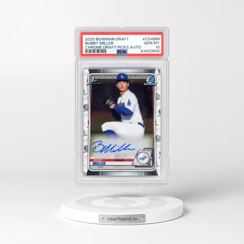 2020 Bowman Draft Chrome Draft Picks Autographs #CDABM Bobby Miller (PSA 10 GEM MINT)