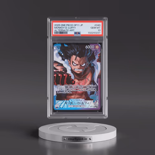 2025 One Piece Japanese OP11-A Fist of Divine Speed #040 Monkey D. Luffy - Alternate Art (PSA 10 GEM