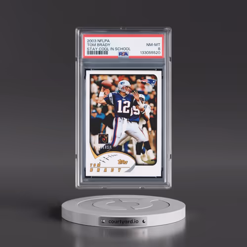 2003 Nflpa Stay Cool in School Tom Brady (PSA 8 NM-MT)