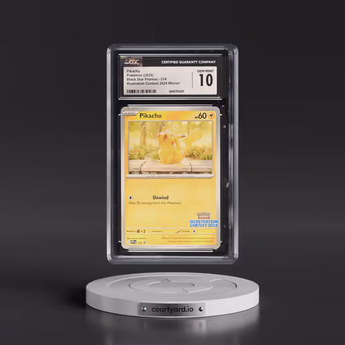 2025 Pokémon Svp EN-SV Black Star Promo #214 Pikachu - Illustration Contest 2024 (CGC 10 GEM MINT)